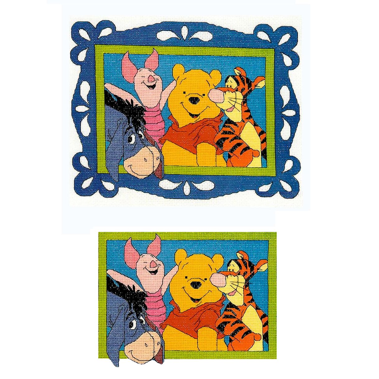 Vintage New Rare Walt Disney Winnie The Pooh Bear & Friends Framed