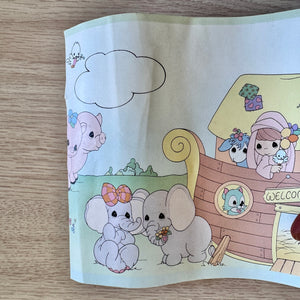 Vintage New RARE Precious Moments Noah's Ark Wall Border Pre-Pasted 10 FT Two by Two Animals