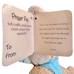 Vintage Talking Precious Moments 9" Brown Bear Plush Soft Rag Doll Says Lord's Bedtime Prayer Pal Collectible Stuffed Animal Praying Toy Baby Shower Gift