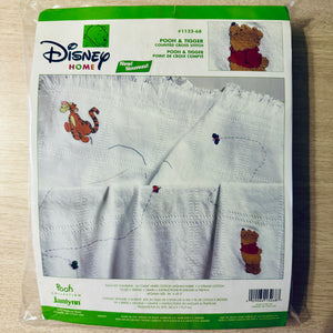 Vintage New Walt Disney Winnie The Pooh & Tigger Cross Stitch Keepsake Baby Blanket Afghan Kit or PDF Chart Pattern Instructions 34" x 43 1/2"