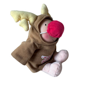 Christmas Reindeer Ziggy Doll TIS THE SEASON Plush Message Messenger Stuffed Toy by Russ Vintage Rare 9" 2005 Collectible