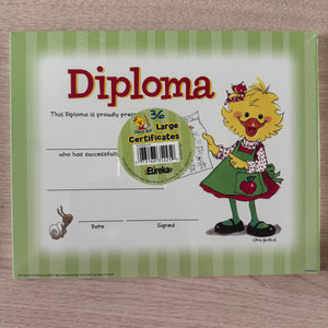 Diploma de estudiante vintage de Suzy's Zoo Suzy Ducken de 36 CT, 10" x 8", producto para docentes del aula