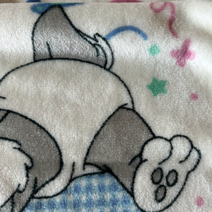 Vintage 2000 Rare Baby Looney Tunes Bugs Bunny with Balloons Infant Crib Blanket Luxury Plush Throw 30" x 42"