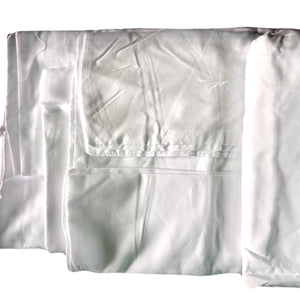 Solid White Bed Sheet Set Queen or King Soft Microfiber Polyester