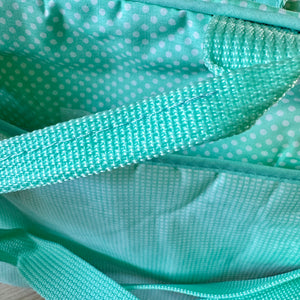 Vintage Rare New Precious Moments Style Green Boy Medium Diaper Bag with Bonus Teething Toy Ring Elegant Kids 2000 Baby Shower Gift
