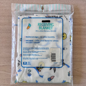 Vintage NEW Baby Looney Tunes Tweety and Bugs Bunny Unisex Flannel Receiving Blanket 30" x 40" By Gerber Childrenswear 1997