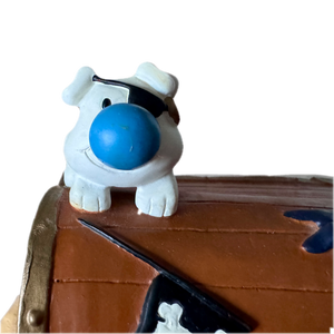 Vintage Pirate On A Treasure Chest Ziggy & Dog Fuzz Figurine by Tom Wilson Collectible 6" Trinket Storage Box 1998 Dylan Designs