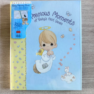Vintage Rare New 2000 Precious Moments Angel Baby Memory Record Book of Baby's First Years Padded Keepsake Stepping Stones - Book 3