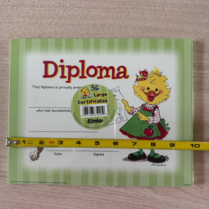 Diplôme d'étudiant Suzy Ducken 36 CT du zoo de Suzy vintage 10" x 8" Produit pour enseignant en classe