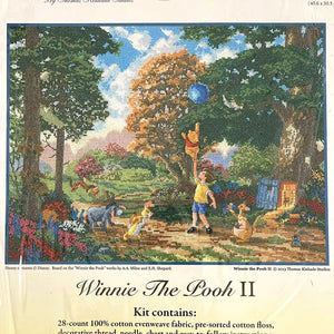 Kit de punto de cruz contado o gráfico en PDF con instrucciones y patrón, 'The Disney Dreams Winnie The Pooh II', de Thomas Kinkade, 16 x 12 pulgadas, 2014, MCG Textiles