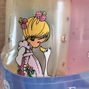 Vintage Precious Moments Baby Girls Bottles 4oz - 3-Pack Feeding Nursers BPA-Free New Baby Shower Gift