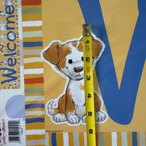 Banner horizontal de bienvenida de 4 pies con gatos y perros Wags &amp; Whiskers de Suzy's Zoo vintage, 2005, producto para maestros de aulas escolares