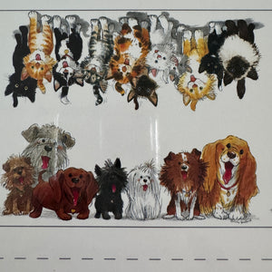 Placas con nombre de estudiantes de 36 CT con gatos y perros Wags &amp; Whiskers de Suzy's Zoo de 2004 Producto para el aula de maestros