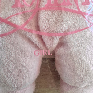 Vintage Precious Moments Terry Cloth Soft Plush Baby Doll 1995 Dakin Avon Lovey Pink Girl Collectible Beanbag Stuffed Toy 10"