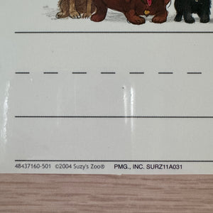 Vintage Suzy's Zoo Wags & Whiskers Cats & Dogs 36 CT Student Name Plates 2004 Teacher Classroom Product