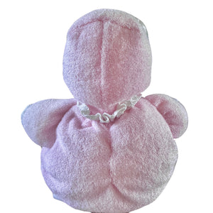 Vintage Precious Moments Terry Cloth Soft Plush Baby Doll 1995 Dakin Avon Lovey Pink Girl Collectible Beanbag Stuffed Toy 10"