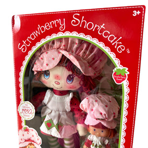 Rare Classic Retro Look Strawberry Shortcake 2PC Doll Set - Reproduction of 1980's Vintage 14" Rag Doll & 6” Doll - Collector's Edition Box with Two Dolls 2017