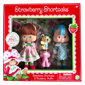 Collectible Strawberry Shortcake Classic Doll Set with Blueberry Muffin and Pets - 2016 by Bridge Direct