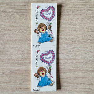 Vintage Rare Suzy’s Zoo Ollie Marmot Love You Lots Mom Mother's Day Single Character Sticker Sheet 2" x 3.5"