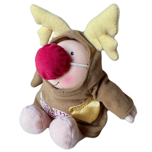 Christmas Reindeer Ziggy Doll TIS THE SEASON Plush Message Messenger Stuffed Toy by Russ Vintage Rare 9" 2005 Collectible