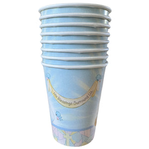 Vintage Precious Moments Party Hot/Cold Paper Cups 8 CT Angels Religious Christian Baptism Christening First Communion Confirmation