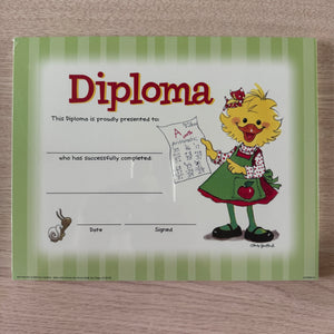 Diploma de estudiante vintage de Suzy's Zoo Suzy Ducken de 36 CT, 10" x 8", producto para docentes del aula