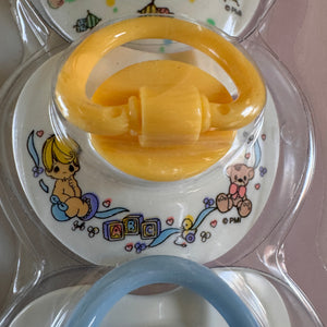 Vintage 2006 New Precious Moments Pacifiers 3-Pack or 2-Piece Pacifier with Clip / Holder 6+ Months