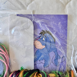 Kit de edredón y manta para cuna de bebé de punto de cruz de Winnie The Pooh, burro con mariposas, de Walt Disney, 34" x 43" o instrucciones con patrón en formato PDF