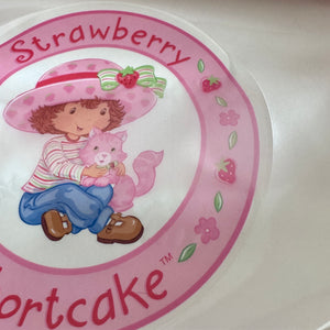 Strawberry Shortcake Girl & Custard Kitty Cat Wall Decals Room Decor Set - Giant 23" Wall Mural Room Buddy & 4 Sheets of Peel & Self-Stick Stickers 2003