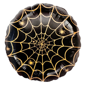 Wicked Web Spiderweb Black Halloween 18" Party Balloon