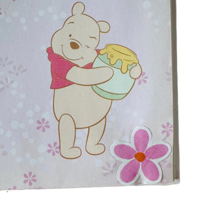 Vintage Rare Disney Winnie The Pooh and Piglet Pink Padded Baby Girl Memory Record Book Personalized with Photo Baby's First Years