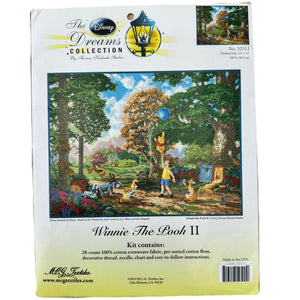 Kit de point de croix compté vintage « Les rêves de Disney Winnie l'ourson II » de grande taille 16" x 12" par Thomas Kinkade ou instructions de motif de graphique PDF 2014 MCG Textiles