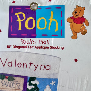Disney Winnie The Pooh's Mail & Mailbox 18" Felt Stocking Kit with Sequins, Beads, Embroidery Vintage Rare Personalized DIY Craft