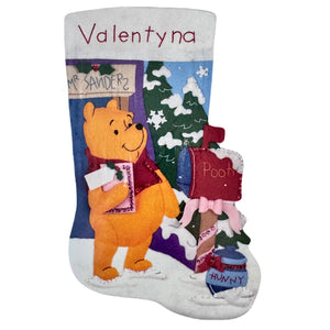Disney Winnie The Pooh's Mail & Mailbox 18" Felt Stocking Kit with Sequins, Beads, Embroidery Vintage Rare Personalized DIY Craft