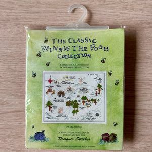 Vintage Rare Classic Winnie The Pooh Bear DS22 ou P5 100 Akerwood Counted Cross Stitch PDF Design Chart Pattern Instructions Carte des 100 acres de forêt