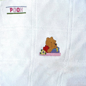Vintage New Winnie The Pooh & Friends with Names & Flower Pooh with Piglet Tigger Eeyore Cross Stitch Keepsake Cotton Baby Blanket Afghan Kit 34" x 43 1/2"