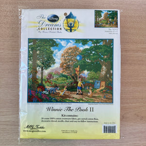 Kit de point de croix compté vintage « Les rêves de Disney Winnie l'ourson II » de grande taille 16" x 12" par Thomas Kinkade ou instructions de motif de graphique PDF 2014 MCG Textiles