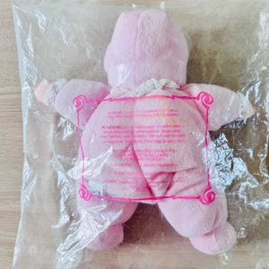 Vintage Precious Moments Terry Cloth Soft Plush Baby Doll 1995 Dakin Avon Lovey Pink Girl Collectible Beanbag Stuffed Toy 10"