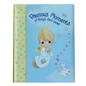 Vintage New Precious Moments Angel Baby Memory Record Book of Baby's First Years Padded Keepsake Stepping Stones 2000