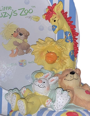 Little Suzy's Zoo Little Animals Sleeping Snoozy Time Patches Giraffe & Witzy Duck Keepsake Baby Photo Frame for 3.5" x 5" Photo Baby Shower Keepsake Gift