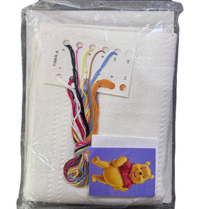 Vintage New Walt Disney Winnie The Pooh Bear Honey Jar Pot & Bees Cross Stitch Keepsake Baby Blanket Afghan Kit or PDF Chart Pattern Instructions 34" x 43 1/2"