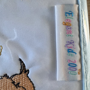 Vintage Rare New Precious Moments Style Blue Boy with Puppy Small Diaper Bag Elegant Kids 2000 Baby Shower Gift