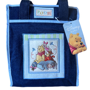 Elegant New Vintage Disney Baby Winnie The Pooh & Friends Navy Blue Small Mini Diaper Bag