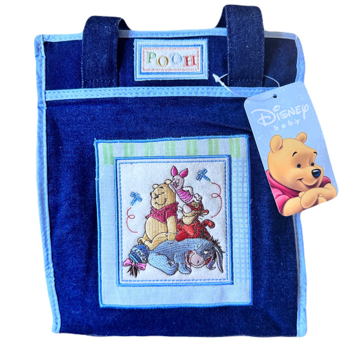 Elegant New Vintage Disney Baby Winnie The Pooh & Friends Navy Blue Small Mini Diaper Bag