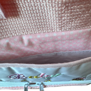 Vintage Rare New Precious Moments Style Pink Girl and Puppy Small Diaper Bag Elegant Kids 2000 Baby Shower Gift