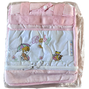 Vintage Rare New Precious Moments Style Pink Girl a Pet Small Diaper Bag Elegant Kids 2000 Baby Shower Gift