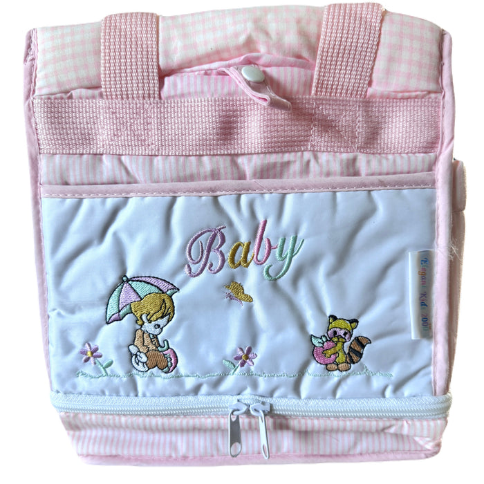 Vintage Rare New Precious Moments Style Pink Girl a Pet Small Diaper Bag Elegant Kids 2000 Baby Shower Gift