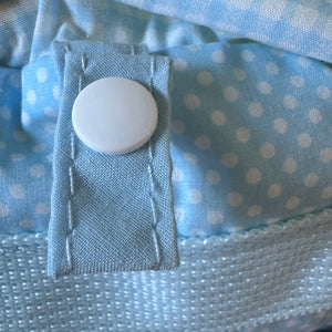 Vintage Rare New Precious Moments Style Blue Boy with Puppy Small Diaper Bag Elegant Kids 2000 Baby Shower Gift