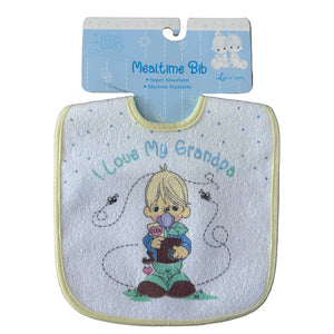 Lot de 5 bavoirs pour bébé garçon en coton doux et tissu éponge, bleu