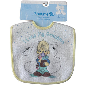 Lot de 5 bavoirs pour bébé garçon en coton doux et tissu éponge, bleu